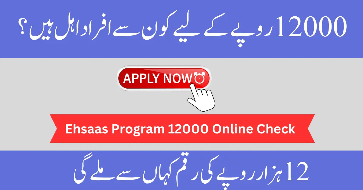 Ehsaas Program 12000 Online Check 2024 By CNIC April Update