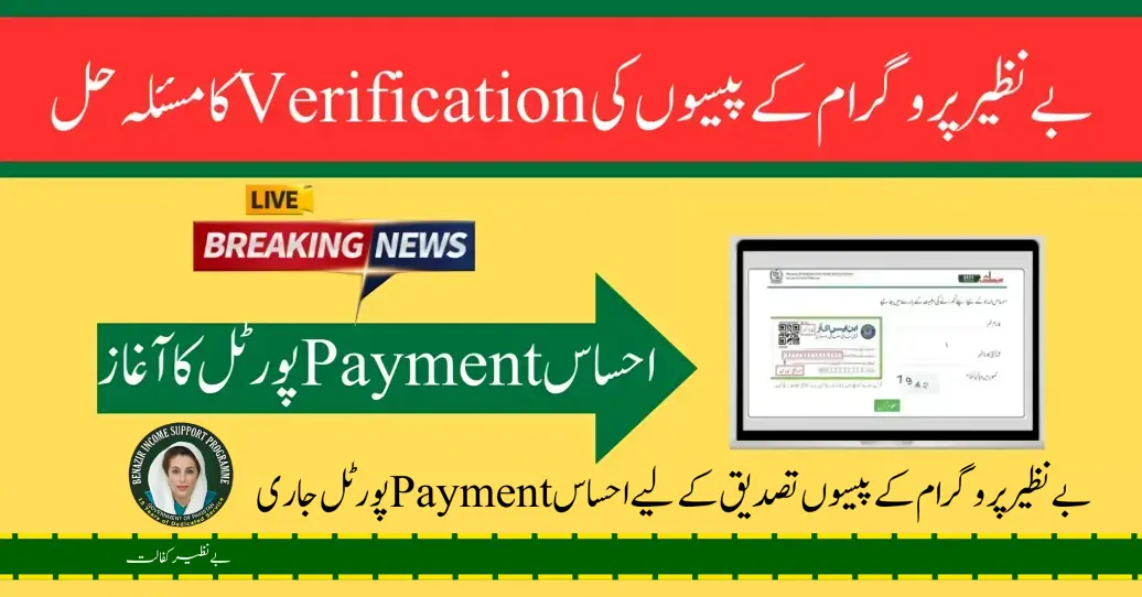 Ehsaas Payment Portal for Quarterly Payment Verification Online