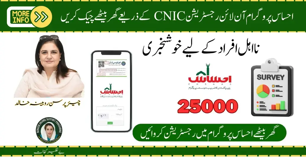 Ehsaas Programme Online Registration Check By CNIC From At Home