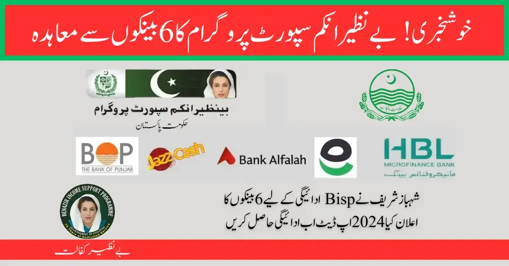 Shahbaz Sharif Announce 6 Banks For Bisp Payment 2024 Update Get Payment Now