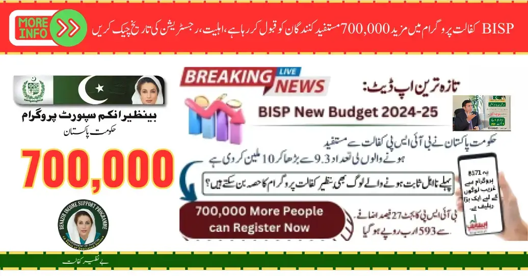 BISP Accepting 700,000 More Beneficiaries in the Kafalat Program, Check Eligibility, Registartion date